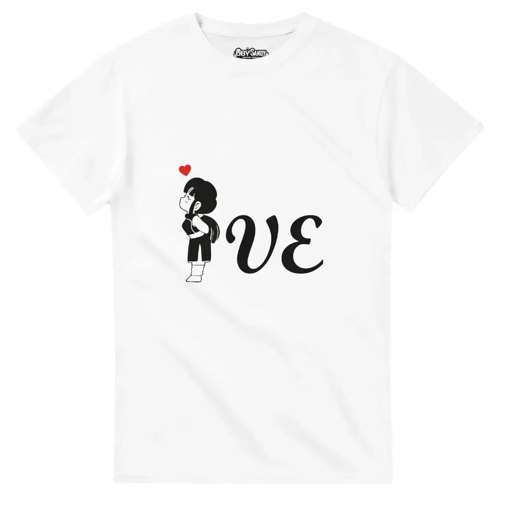 Camiseta de cuello redondo love - Milk
