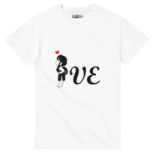 Camiseta de cuello redondo love - Milk